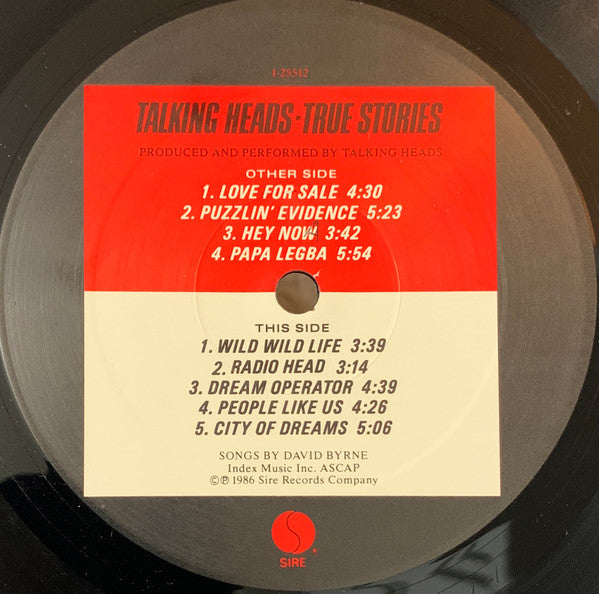 Talking Heads : True Stories (LP, Album, All)