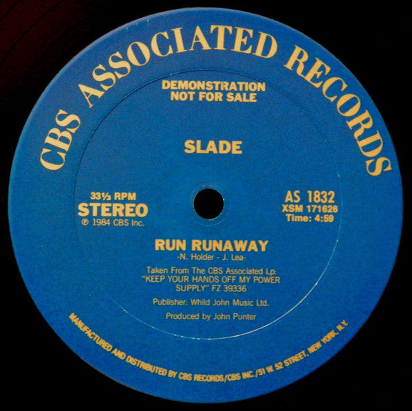 Slade : Run Runaway / My Oh My (12", Promo)