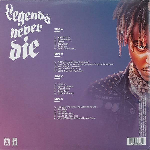 Juice WRLD : Legends Never Die (2xLP, Album, Ltd, Pur)