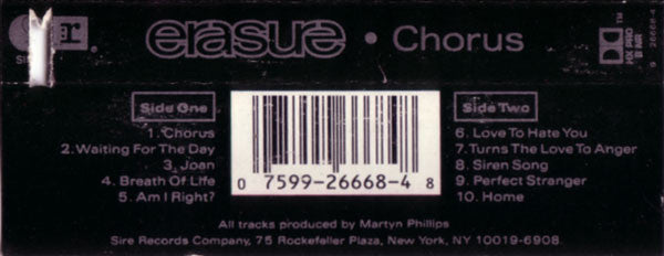 Erasure : Chorus (Cass, Album, SR)