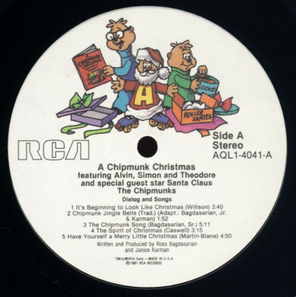 Alvin & The Chipmunks* : A Chipmunk Christmas (LP, Album, Gat)