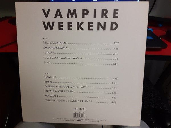 Vampire Weekend : Vampire Weekend (LP, Album)