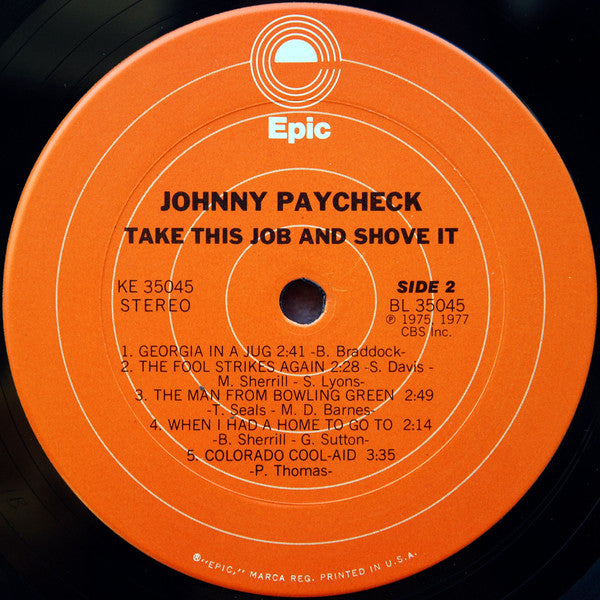 Johnny Paycheck : Take This Job And Shove It (LP, Album, San)