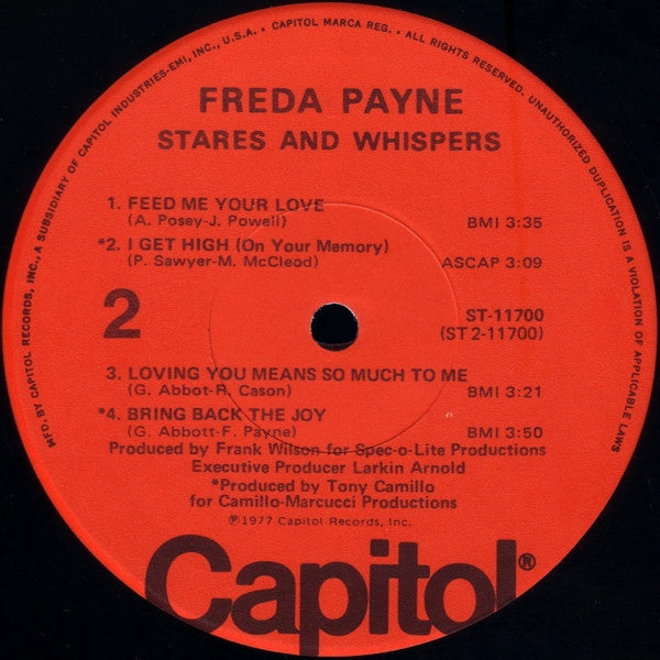 Freda Payne : Stares And Whispers (LP, Album)