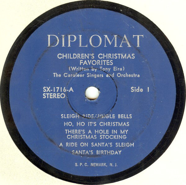 The Caroleer Singers* And Orchestra* : Sleigh Ride / Jingle Bells: Children's Christmas Favorites (LP)