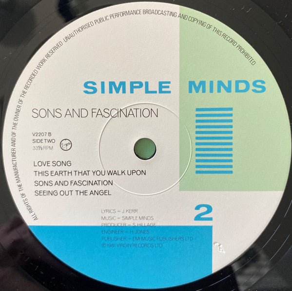 Simple Minds : Sons And Fascination (LP, Album, RP)