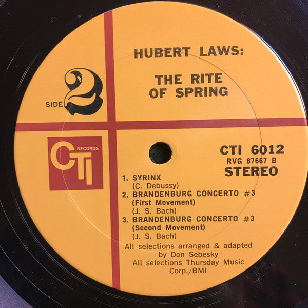 Hubert Laws : The Rite Of Spring (LP, Album, San)