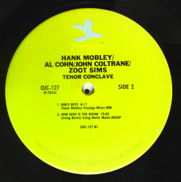 Hank Mobley / Al Cohn / John Coltrane / Zoot Sims : Tenor Conclave (LP, Album, Mono, RE)