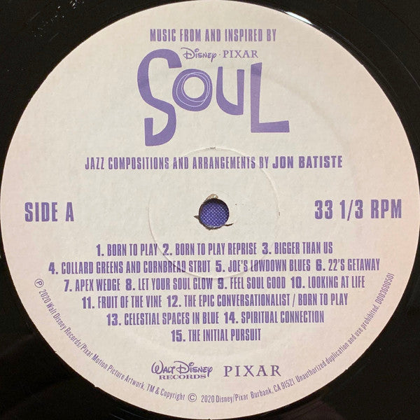 Jon Batiste : Music From And Inspired By Disney Pixar "Soul" (LP, Album)