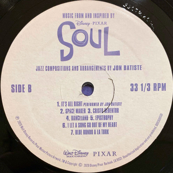 Jon Batiste : Music From And Inspired By Disney Pixar "Soul" (LP, Album)