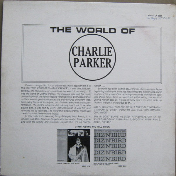 Charlie Parker : The World Of Charlie Parker (LP, Comp, RE)