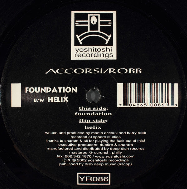 Martin Accorsi / Barry Robb : Foundation / Helix (12")