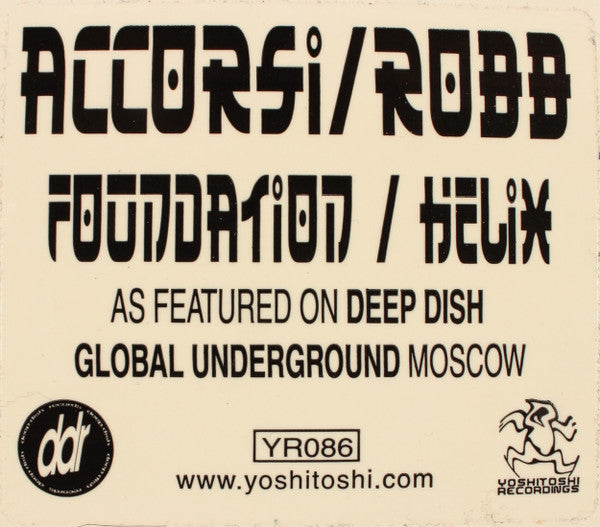 Martin Accorsi / Barry Robb : Foundation / Helix (12")