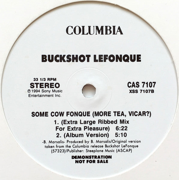 Buckshot LeFonque : Some Cow Fonque (More Tea, Vicar?) (12", Promo)