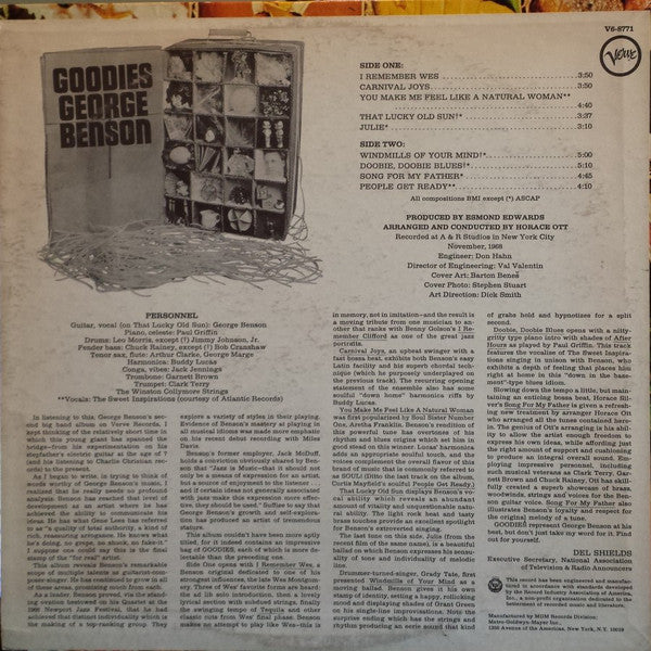 George Benson : Goodies (LP, Album, Promo)