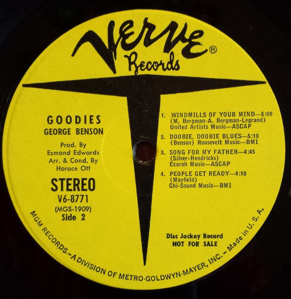 George Benson : Goodies (LP, Album, Promo)