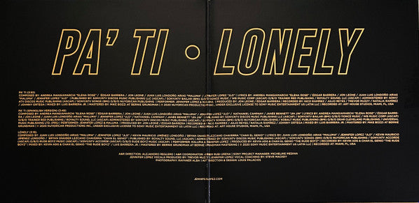 Jennifer Lopez & Maluma : Pa' Ti / Lonely (12", Single, Ltd, Tur)