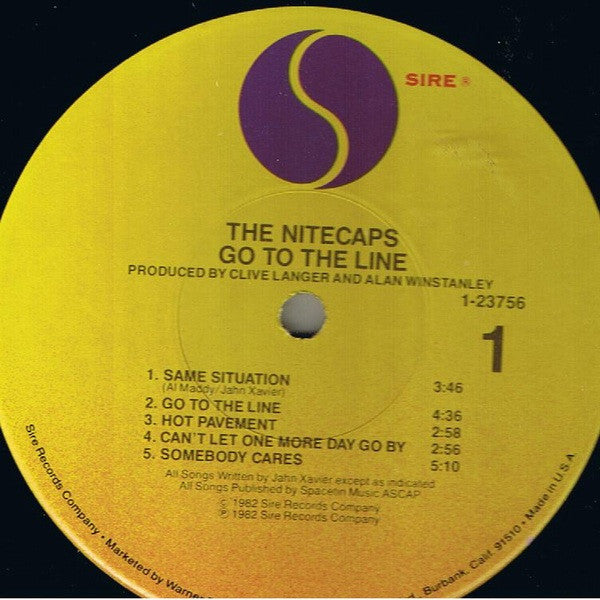 The Nitecaps : Go To The Line (LP, Album)