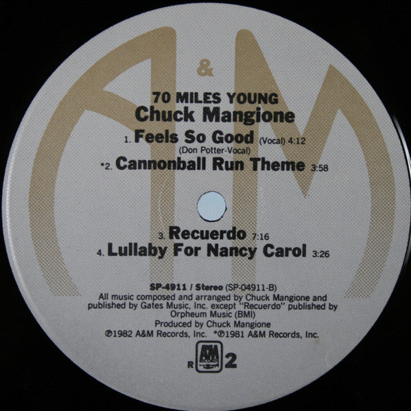 Chuck Mangione : 70 Miles Young (LP, Album)