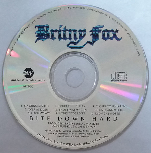 Britny Fox : Bite Down Hard (CD, Album, SRC)