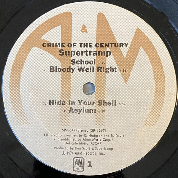 Supertramp : Crime Of The Century (LP, Album, Ter)