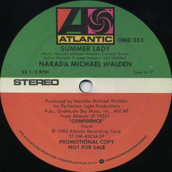 Narada Michael Walden : Summer Lady (12", Promo)