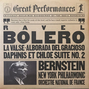 Ravel* - Bernstein*, New York Philharmonic, Orchestre National De France : Bolero / La Valse / Alborada Del Gracioso / Daphnis Et Chloe Suite No. 2 (LP, Comp, RE, RM)