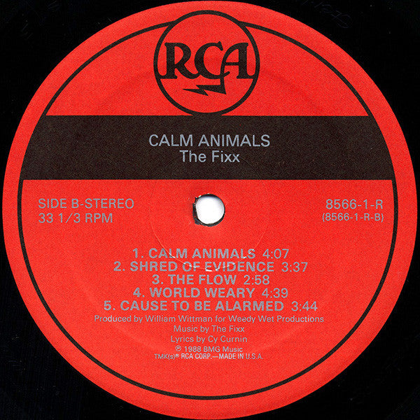 The Fixx : Calm Animals (LP, Album)