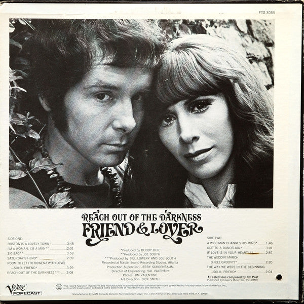 Friend And Lover : Reach Out Of The Darkness (LP, Album, MGM)