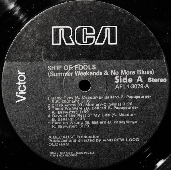 The Werewolves* : Ship Of Fools (Summer Weekends And No More Blues) (LP, Album)