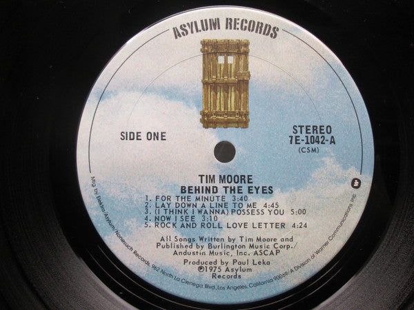 Tim Moore : Behind The Eyes (LP, Album, San)