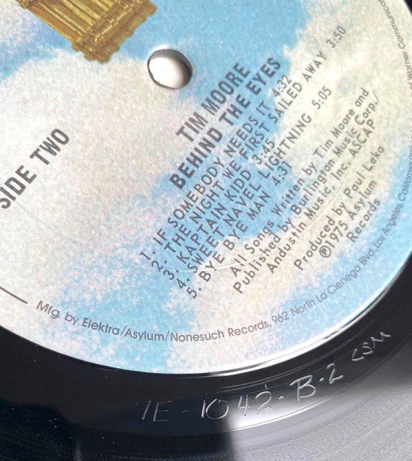 Tim Moore : Behind The Eyes (LP, Album, San)