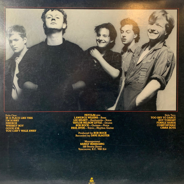 Payola$ : In A Place Like This (LP, Album, CTH)