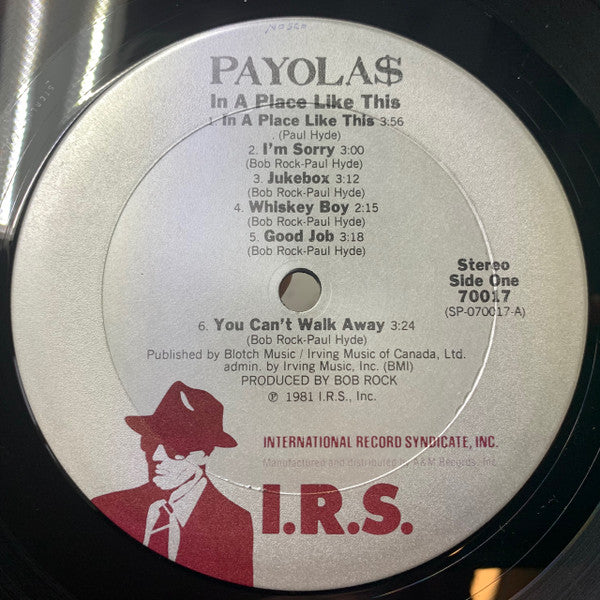 Payola$ : In A Place Like This (LP, Album, CTH)
