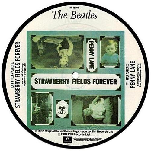 The Beatles : Strawberry Fields Forever / Penny Lane (7", Single, Pic, RE)