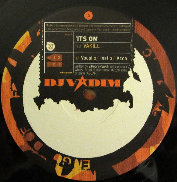 DJ Vadim : It's On / Up To Jah (12")