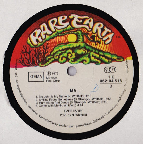 Rare Earth : Ma (LP, Album, Gat)