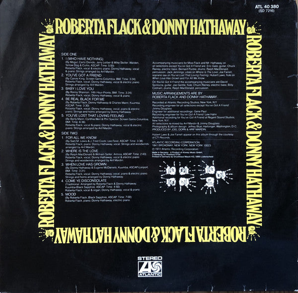 Roberta Flack & Donny Hathaway : Roberta Flack & Donny Hathaway (LP, Album, Gat)