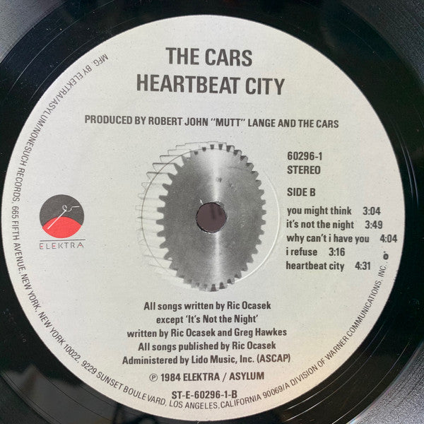 The Cars : Heartbeat City (LP, Album, Club, SRC)
