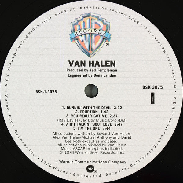 Van Halen : Van Halen (LP, Album, Club, RE, Pit)