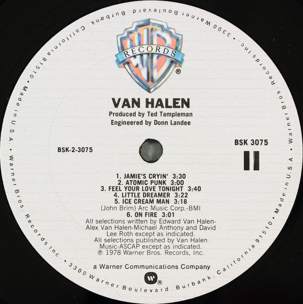 Van Halen : Van Halen (LP, Album, Club, RE, Pit)