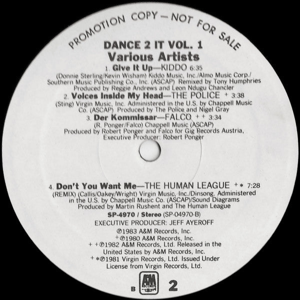 Various : Dance 2 It Vol. 1 (LP, Comp, Promo)