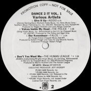 Various : Dance 2 It Vol. 1 (LP, Comp, Promo)