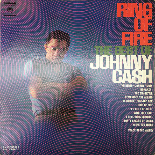 Johnny Cash : Ring Of Fire (The Best Of Johnny Cash) (LP, Comp, Mono, San)