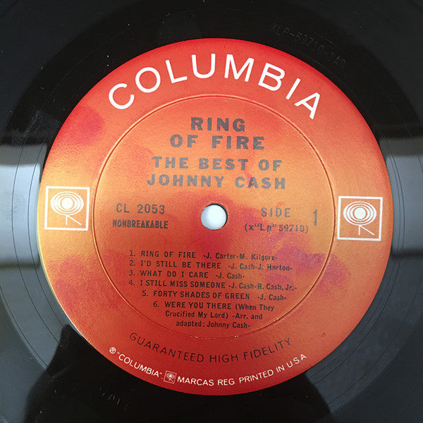 Johnny Cash : Ring Of Fire (The Best Of Johnny Cash) (LP, Comp, Mono, San)