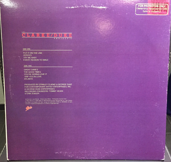 Stanley Clarke/George Duke : The Clarke / Duke Project II (LP, Album, Car)