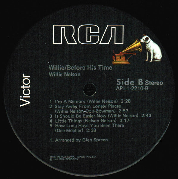 Willie Nelson : Willie/Before His Time (LP, Album, Comp, Ind)
