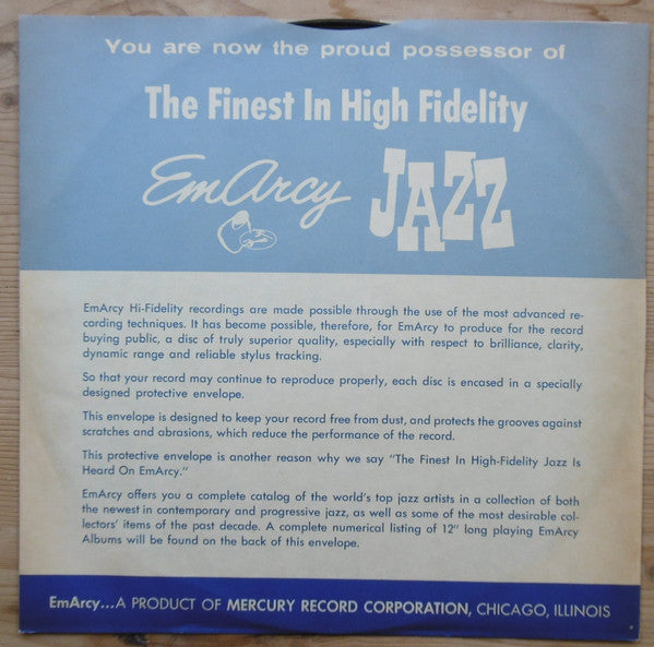 Gerry Mulligan And His Sextet : Presenting The Gerry Mulligan Sextet (LP, Album, Mono, Blu)