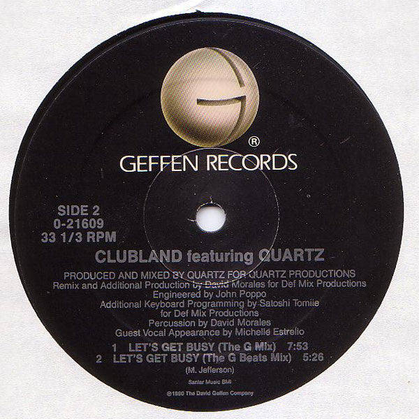 Buy Clubland Featuring Quartz : Let's Get Busy (12
