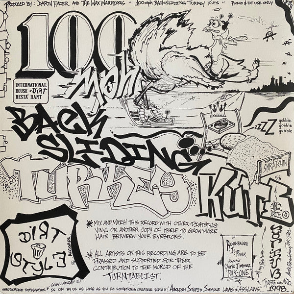 Darth Fader And The Wax Warriors : 100mph Backsliding Turkey Kuts (LP, Promo)